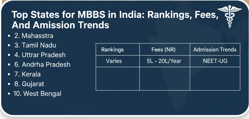 Top States for MBBS in India: Rankings, Fees, and Admission Trends